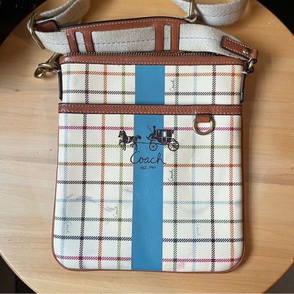 Coach Handbags - Coach Heritage Tattersall multicolor plaid crossbody